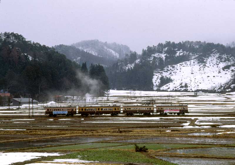 蒲原鉄道　さようなら運転　加茂～村松間廃止　モハ11　モハ41　モハ51　モハ12　高松～大蒲原